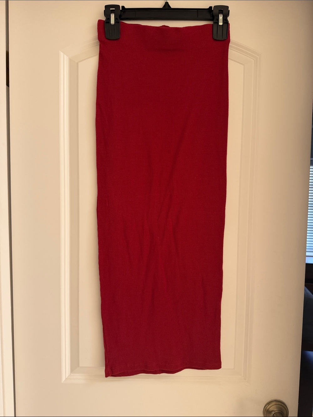 NWOT Zara Sleek Red Maxi Knit Skirt